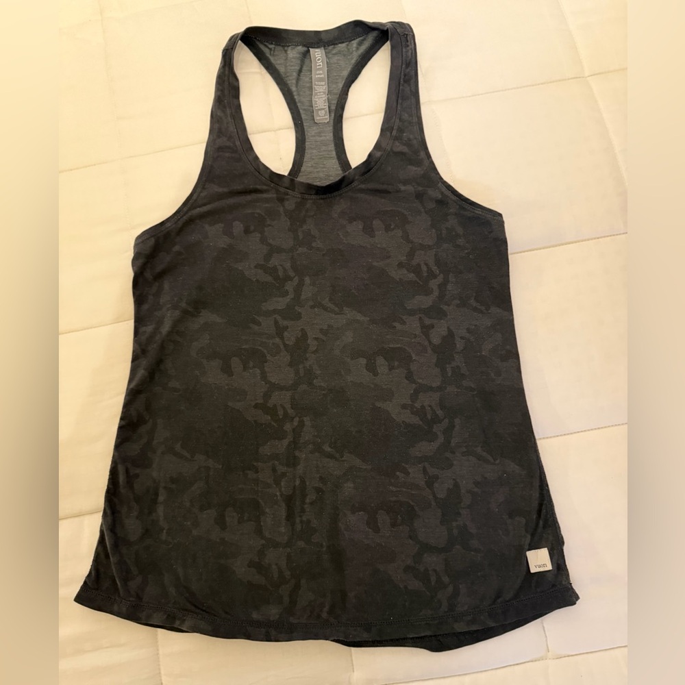 Vuori Dark Camouflage Tank Top, Size Small